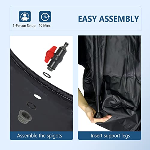 Upgraded 100 Gallon Collapsible Rain Barrel