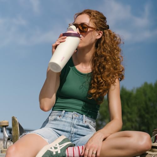 FreeSip Sway Stainless Steel Water Bottle 40 oz Angel Food Cake