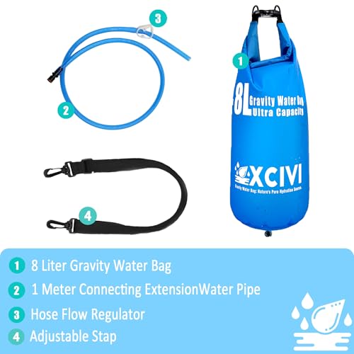 8L Gravity Water Bag for Membrane Solutions Straw Water Filter S1