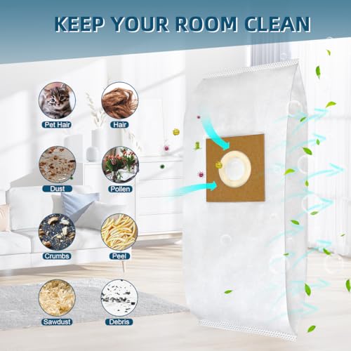 12 Pack Type Y HEPA Vacuum Bags Replacement for Hoover WindTunnel Upright Style Y (12 Count)