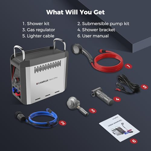 CAMPLUX Portable Water Heater for Camping Shower