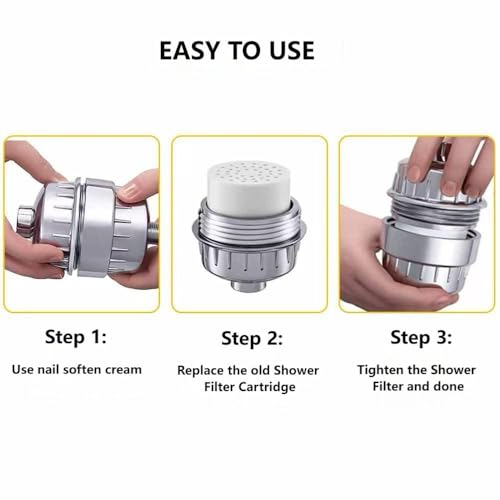 2-Pack 20-Stage Shower Filter Replacement Cartridges for Hard Water (2 Count)