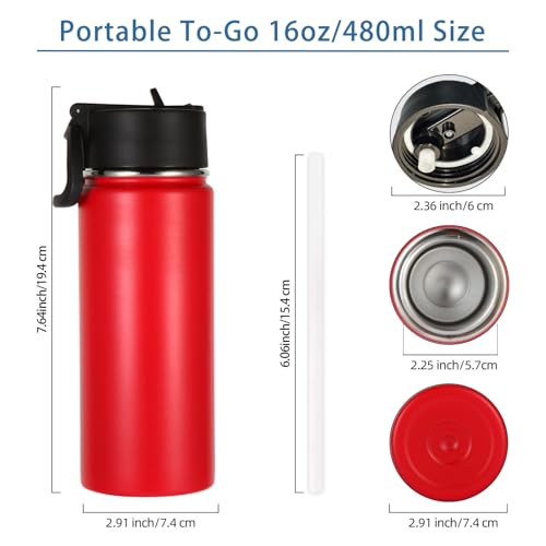 16 OZ Kids Water Bottle Bulk 8 Pack (8 Count)