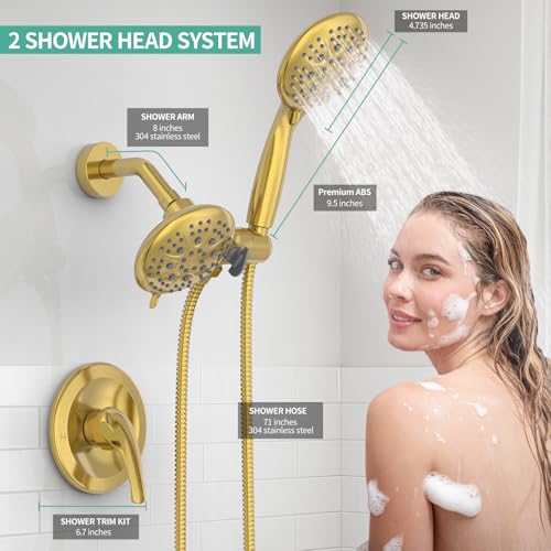 Dual 2 in 1 Shower System with Handheld