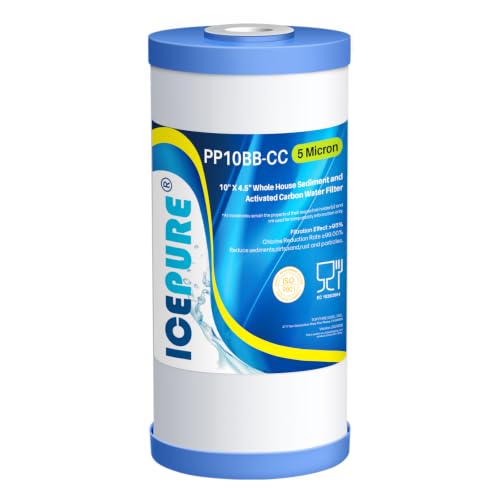 5 Micron 10" x 4.5" Whole House Water Filter Compatible with GE FXHTC