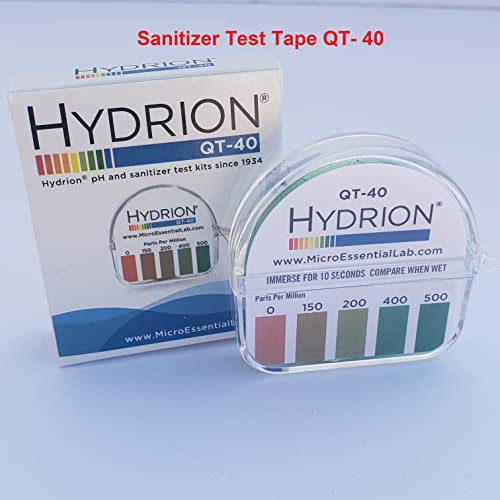 QT 40 Quaternary SANITIZER Solution Test Tape for Testing 0