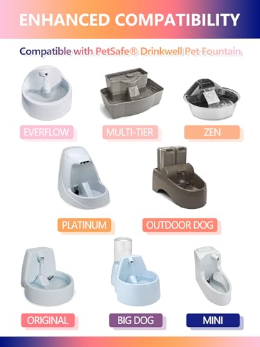6 Pack Cat Water Fountain Replacement Carbon Filters (6 Count)