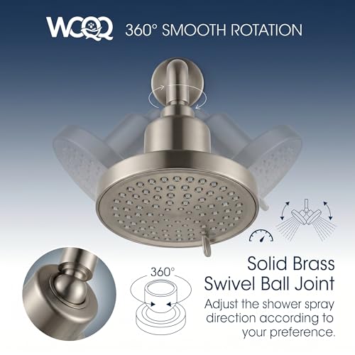 360 Degree Rotated Shower Head Brushed Nickel＆ Filter COMBO ! Anti