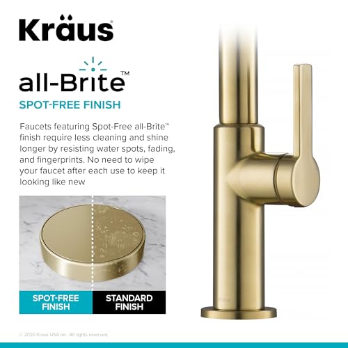 Champagne Bronze 20 in Pull Down Kitchen Faucet KPF