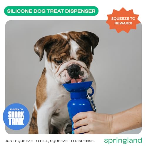 Springland 22oz Classic Portable Dog Water Bottle with Built (22 Fl Oz)