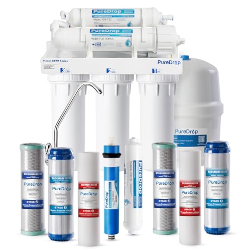 RTW5 5 Stage Reverse Osmosis Water Filter System (384 Ounce)