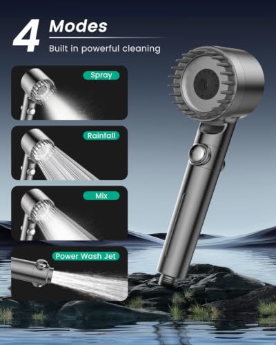 Filtered Shower Head with Handheld 2PCS Filters ShowerHead
