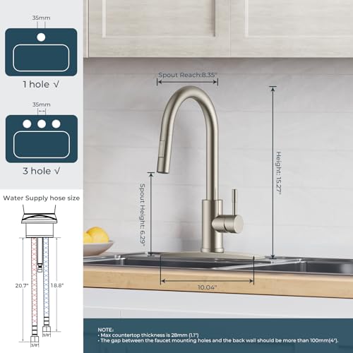 Kitchen Faucet with Pull Down Sprayer