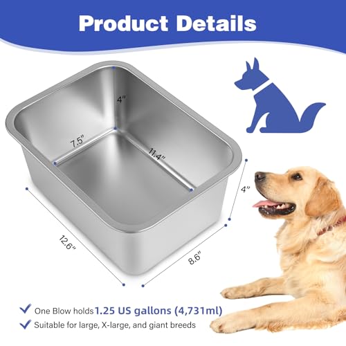 1.25 Gallon Dog Water Bowl (2 Count)