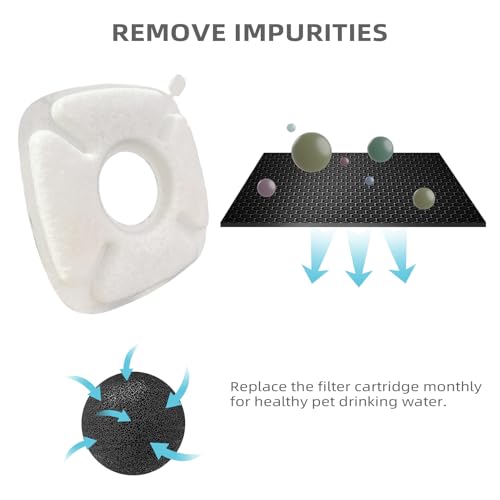 Cat Water Fountain Filter Pet Drinking Fountain Filter (4 Count)