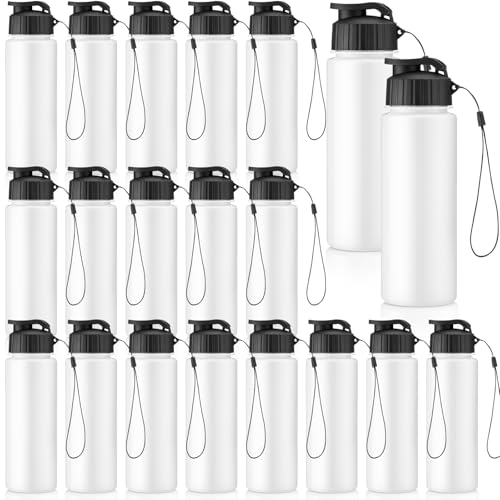 20 Pcs 17 Oz Plastic Water Bottles Bulk Sports (20 Count)