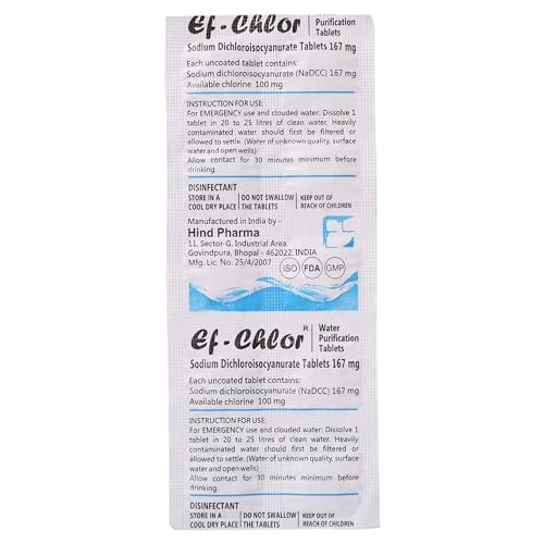 Water Purification Tablets 167 mg (100 Count)