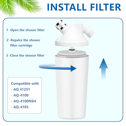 Water Replacement Filter for Shower Head (2 Count)