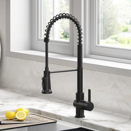 Britt 2-in-1 Commercial Style Pull-Down Single Handle Water Filter Kitchen Faucet for Reverse Osmosis or Water Filtration System in Matte Black, KFF-1691MB