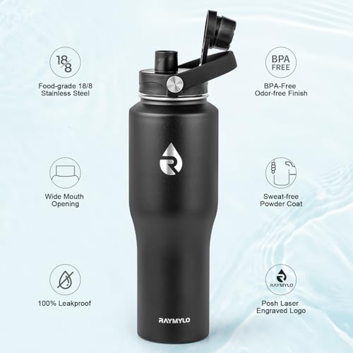 32 oz Insulated Water Bottle with Straw