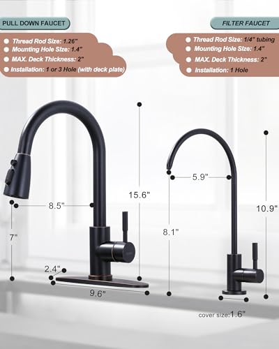 Kitchen Faucet and Water Filter Faucet Combo
