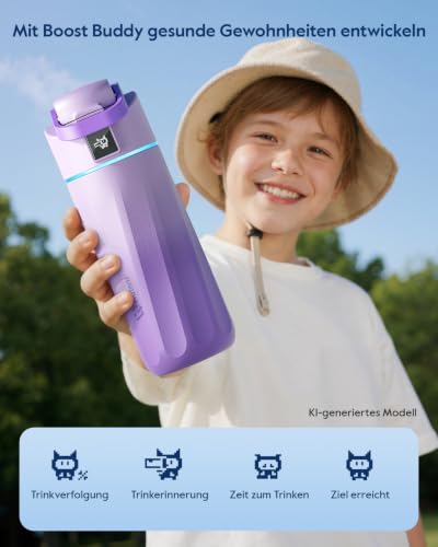 BOOST Kids Smart Water Bottle with Reminder & Tracker