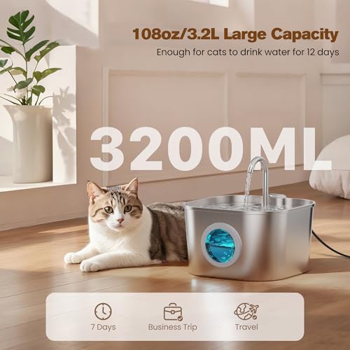 Stainless Steel Cat Water Fountain