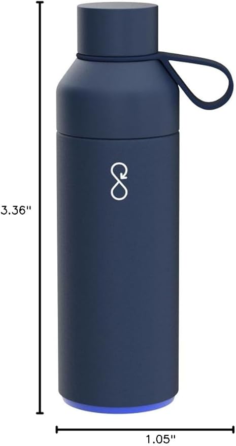 Ocean Bottle Original 17 oz | Stainless Steel Water Bottle | Reusable & Sustainable | Keeps Drinks Cold & Hot | Eco Friendly Gift (Ocean Blue)