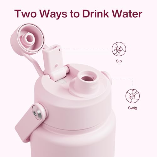 Insulated Water Bottle with Straw Stainless Steel Water Bottle