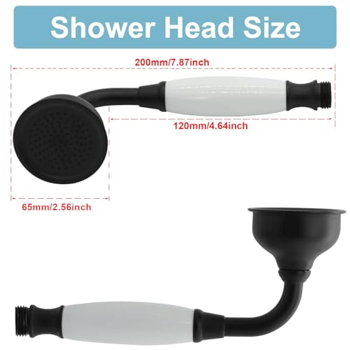 Vintage Handheld Shower Head with 59" Flexible Hose