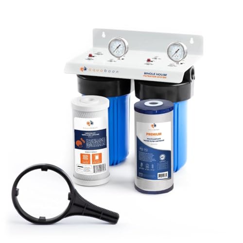 2 Stage Whole House Water Filter System with 5 Micron 10x4.5 Anti
