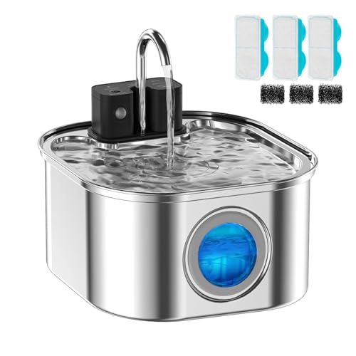 Wireless Cat Water Fountain with 3 Filters + 3 Sponges