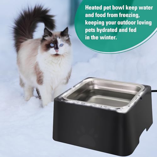 Large Heated Water Bowl for Outdoor Pets