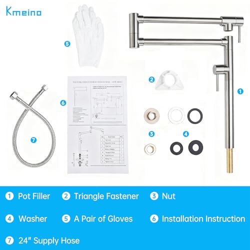 Brass Pot Filler Faucet Deck Mount