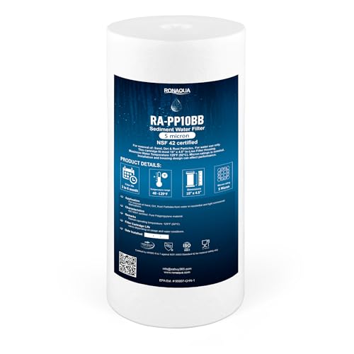 10" x 4.5" Big Sediment Replacement Water Filter Cartridge