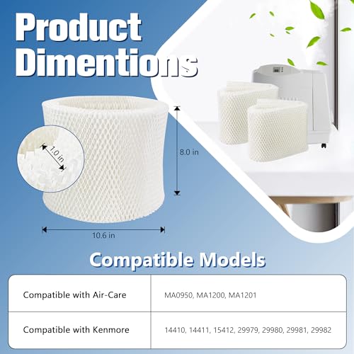 MAF1 Super Humidifier Wick Filter Replacement for AirCare (2 Count)