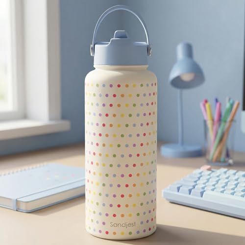 Pride Water Bottle Stainless Steel 32oz with Lid & Straw