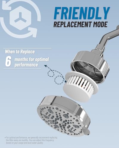High Pressure Shower Head with Filter for Hard Water