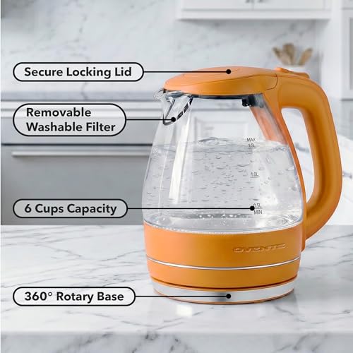 1.5L Glass Electric Kettle Water Boiler