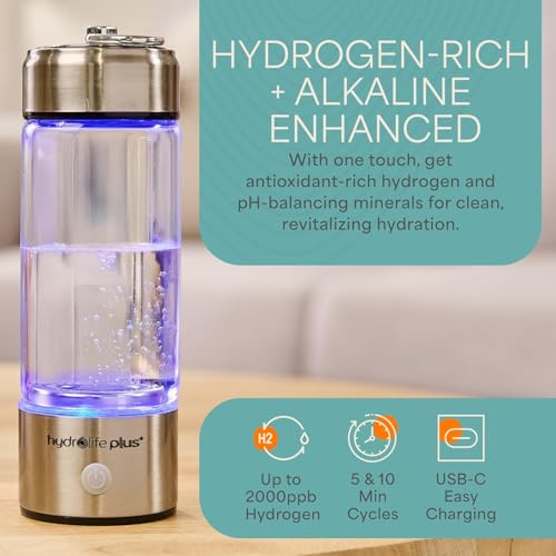 HydroLife Hydrogen Water Generator Portable Bottle with SPE