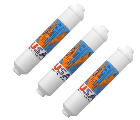 Omnipure - (K2567-BB) - 10" x 2" GAC with 0.5 lb of KDF-55 Inline Filter 1/4" NPT (3 Pack)