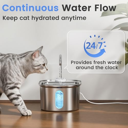 Stainless Steel Cat Water Fountain