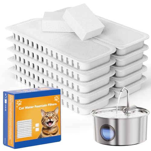 Official Tomxcute Cat Water Fountain Replacement Filters (12 Count)