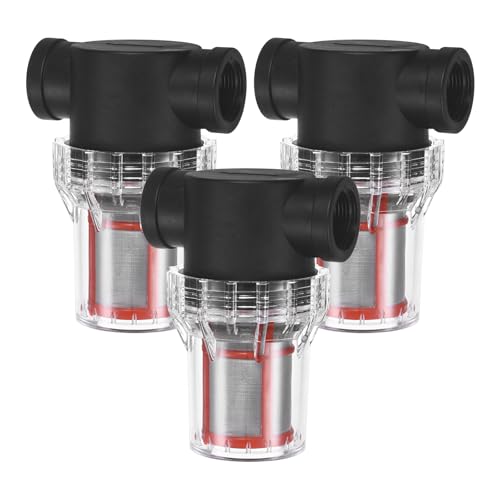 3 Pack Water Pump Strainer with 200 Mesh Stainless Steel Filter Screen