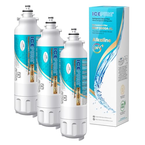 Alkaline ADQ73613401 Water Filter Replacement for LG LT800P (3 Count)