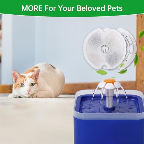 4 Packs Cat Water Fountain Filters for Ultra Silent Cat Fountain 67oz