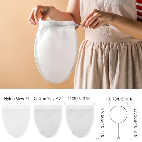 Nut Milk Bag Strainer with Stand Strainers Fine Mesh Bag Cheese Cloth Bag S
