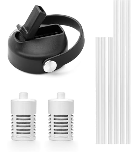 Water Bottle Filter Replacement with Straw Lid and Straws