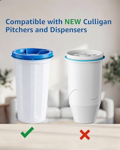 Compatible with New Culligan Pitcher & Dispenser Water Filter (4 Count)