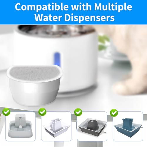 18 pcs Dog and Cat Water Fountain Filter Replacement Carbon Filters Compatible with PetSafe Drinkwell Filters